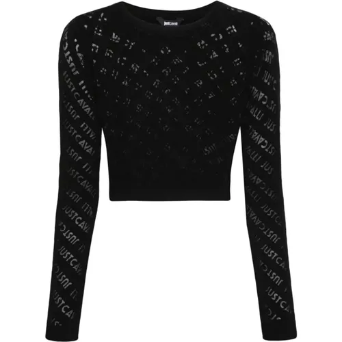 Logo Print Sweaters , female, Sizes: S, XS, M - Just Cavalli - Modalova