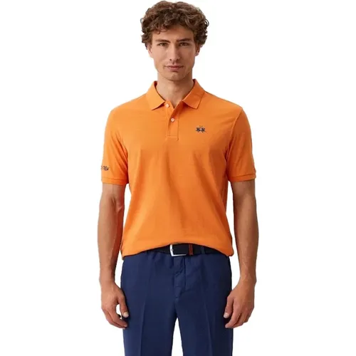 Baumwoll-Poloshirt mit Logo-Stickerei - LA MARTINA - Modalova