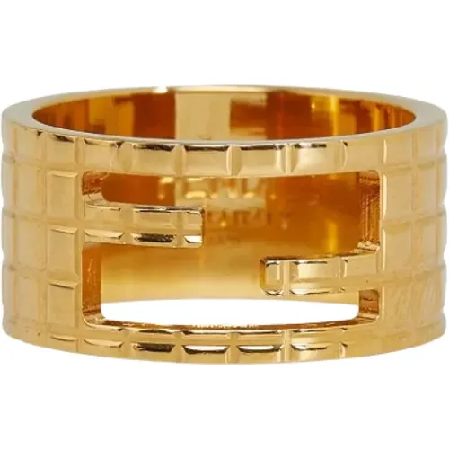 Pre-owned Metal rings , female, Sizes: ONE SIZE - Fendi Vintage - Modalova