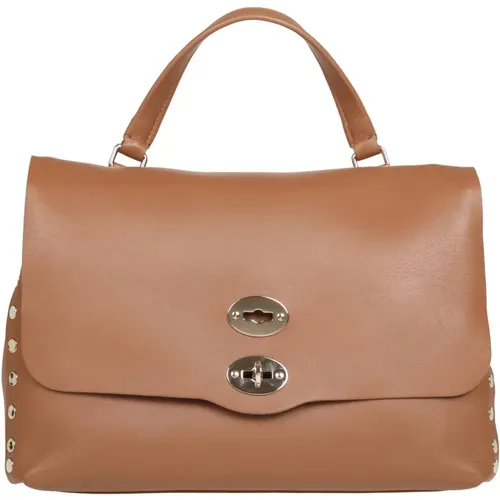 Leather Handbag Twist Lock Shoulder Strap , female, Sizes: ONE SIZE - Zanellato - Modalova
