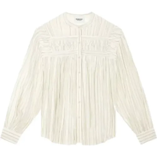 Pleated Cotton Blouse - Long Sleeves , female, Sizes: XS, 3XS, 2XS - Isabel marant - Modalova