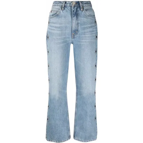 Vintage Flared Jeans mit Edelsteinverzierung , Damen, Größe: W24 - Re/Done - Modalova