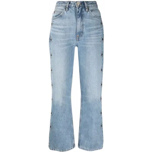 Vintage Flared Jeans mit Edelsteinverzierung - Re/Done - Modalova