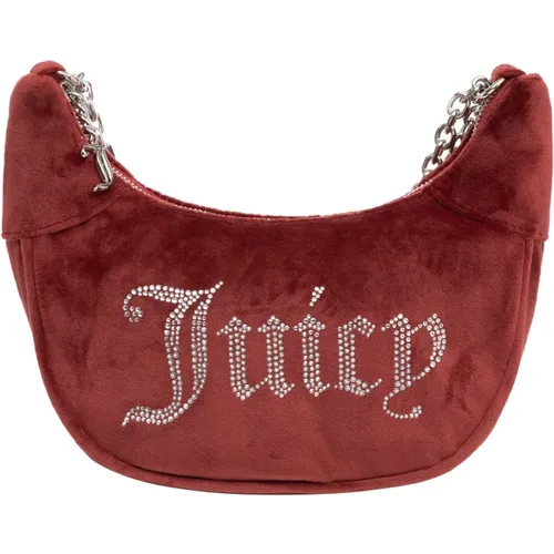 Chic Small Hobo Bag with Swarovski , female, Sizes: ONE SIZE - Juicy Couture - Modalova