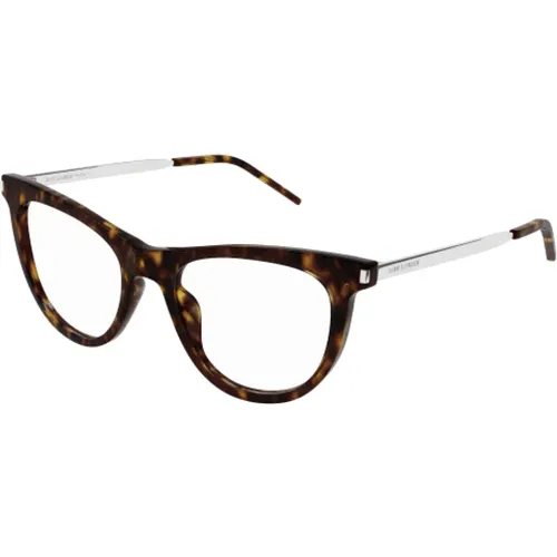 SL 514 Havana Silver Transpa Sunglasses , unisex, Sizes: 52 MM - Saint Laurent - Modalova