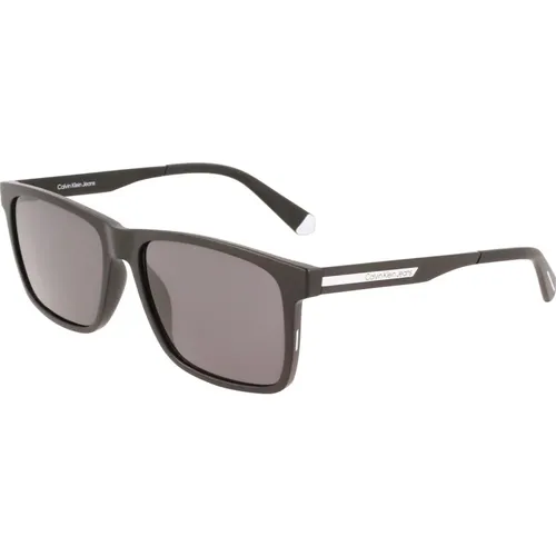 Schwarze Kunststoff-Sonnenbrille mit Logo , unisex, Größe: ONE Size - Calvin Klein - Modalova