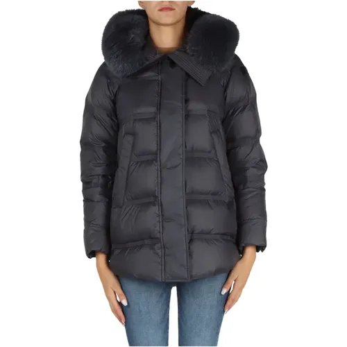 Grey Synthetic Down Jacket for Women , female, Sizes: M - Peuterey - Modalova