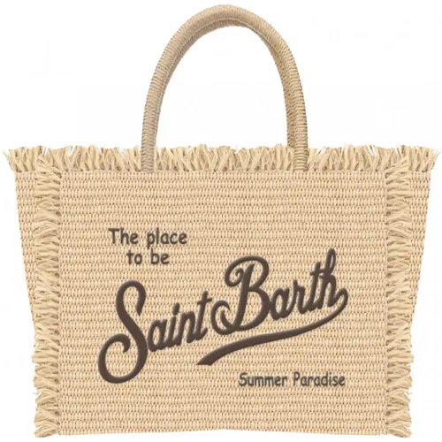 Straw Vanity Beach Bag , female, Sizes: ONE SIZE - MC2 Saint Barth - Modalova