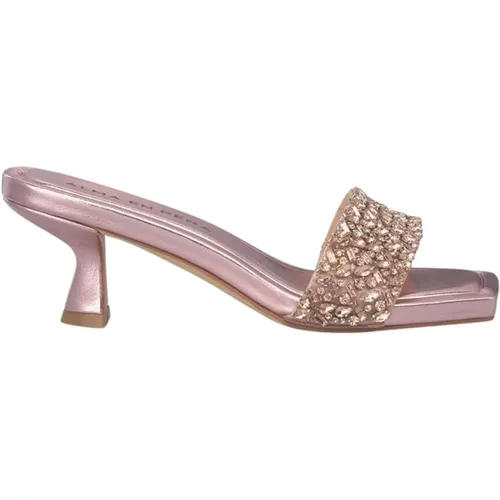 Rhinestone Strap Heel Sandal , female, Sizes: 6 UK, 5 UK, 4 UK - Alma en Pena - Modalova