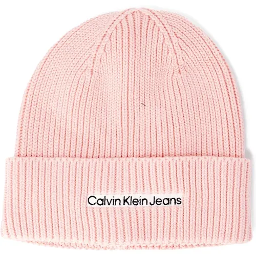 Autumn/Winter Cotton Beanie , female, Sizes: ONE SIZE - Calvin Klein Jeans - Modalova