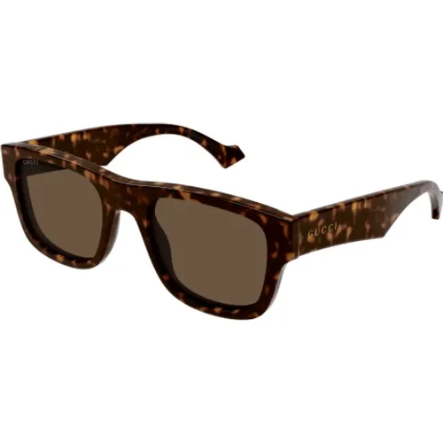 Quadratische Sonnenbrille Havana Tortoise Style Gg1427S - Gucci - Modalova