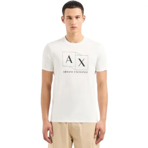 Men's Fashion T-Shirt , male, Sizes: M, XL, L, S - Armani Exchange - Modalova