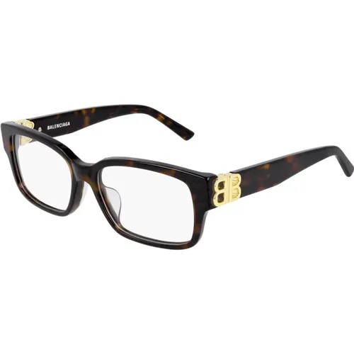 Stylish Eyewear Frames in Dark Havana , unisex, Sizes: 54 MM - Balenciaga - Modalova