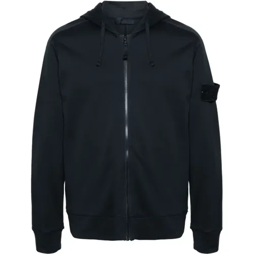 Marineblaues Kapuzen-Sweatshirt - Stone Island - Modalova