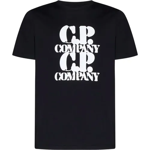 Logo Print Crew Neck T-shirt , male, Sizes: S - C.P. Company - Modalova