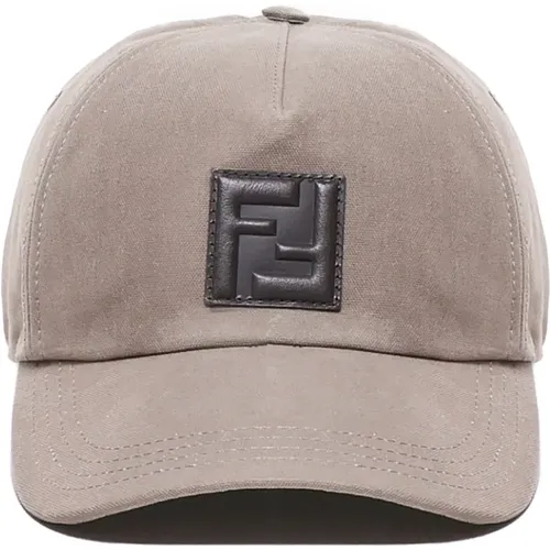 Taupe Baseball Cap Made in Italy - Fendi - Modalova