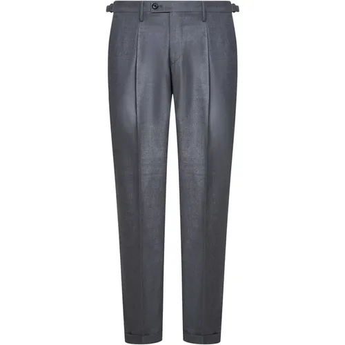 Slim-fit Grey Wool Trousers , male, Sizes: W34, W32, W33, W38, W36 - Michael Coal - Modalova