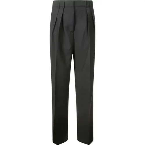 Elegant Pleated Wide Leg Trousers , female, Sizes: S, M - Róhe - Modalova