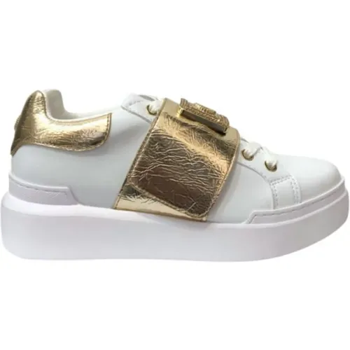 Nuke45 /Gold Sneakers , female, Sizes: 2 UK, 5 UK, 7 UK, 3 UK, 4 UK - Pollini - Modalova
