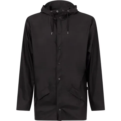 Waterproof Jacket with Adjustable Hood , male, Sizes: 2XL, S, L, XL - Rains - Modalova