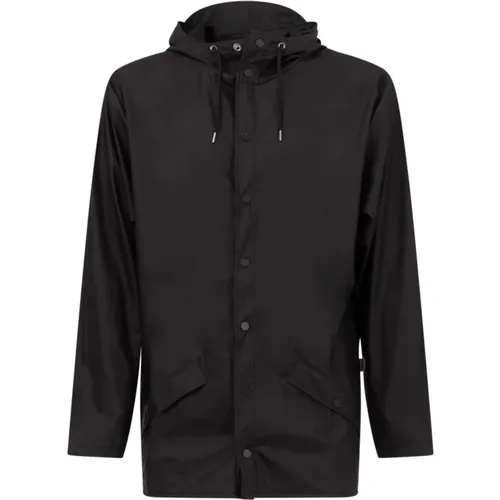 Waterproof Jacket with Adjustable Hood , male, Sizes: S, M, L, XL - Rains - Modalova