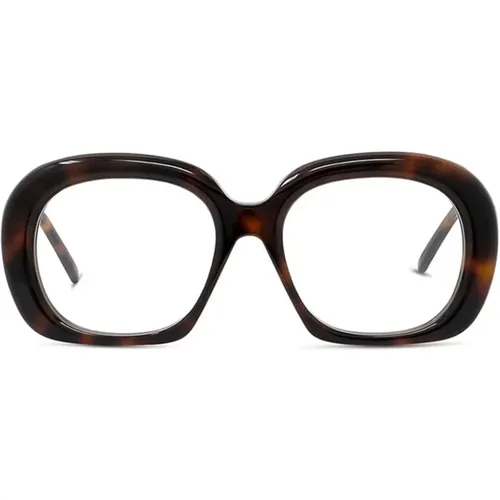Dunkle Havana Runde Brille , Damen, Größe: ONE Size - Loewe - Modalova