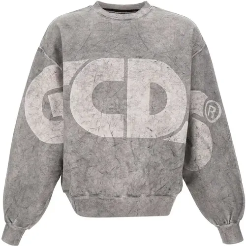 Grey Crew Neck Sweatshirt , male, Sizes: M - Gcds - Modalova