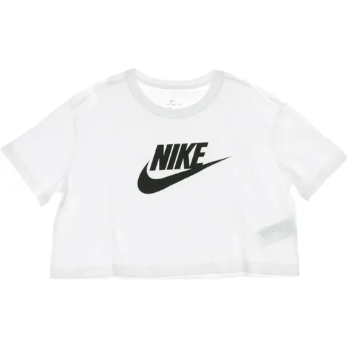 Crop Icon Tee Short T-Shirt /Black , female, Sizes: L, M, XS - Nike - Modalova