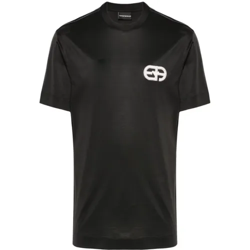 Logo Jersey T-shirt Anthrazitgrau , Herren, Größe: 3XL - Emporio Armani - Modalova