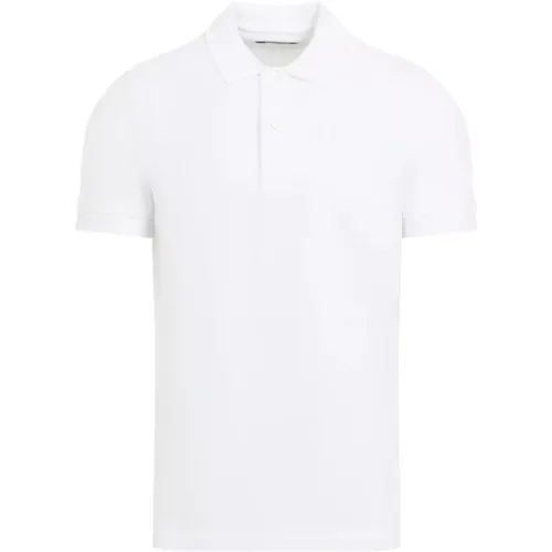 Tennis Piquet Polo Shirt Weiß , Herren, Größe: M - Tom Ford - Modalova