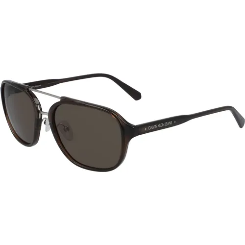 Dark Sunglasses Ckj19517S-201 , unisex, Sizes: 56 MM - Calvin Klein - Modalova