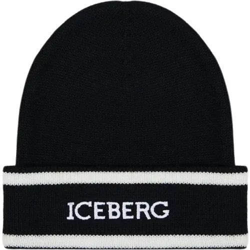 Kids - wool beanie hat with logo - Iceberg - Modalova