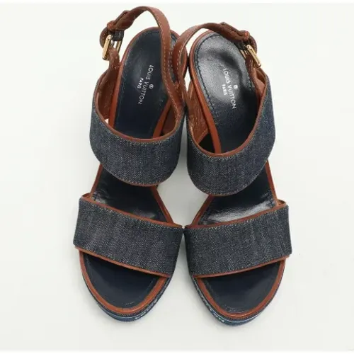 Pre-owned Denim sandals , female, Sizes: 6 UK - Louis Vuitton Vintage - Modalova