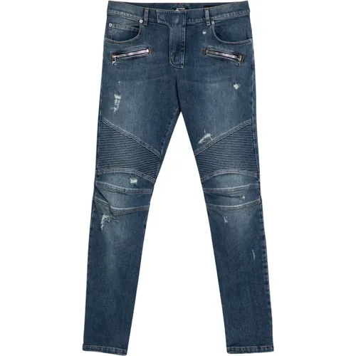 Regular Fit Denim Jeans , male, Sizes: W34, W31, W30, W32 - Balmain - Modalova