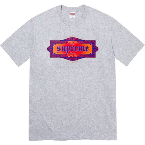 Klassisches Baumwoll-T-Shirt Heather Grey , Herren, Größe: 2XL - Supreme - Modalova