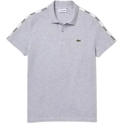 Striped Polo Shirt Grey , male, Sizes: M, S - Lacoste - Modalova