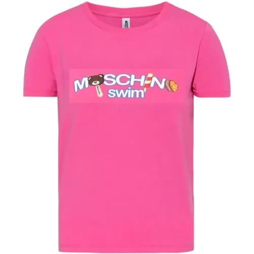 Fuchsia Multicolor T-shirt Damenmode , Damen, Größe: S - Moschino - Modalova
