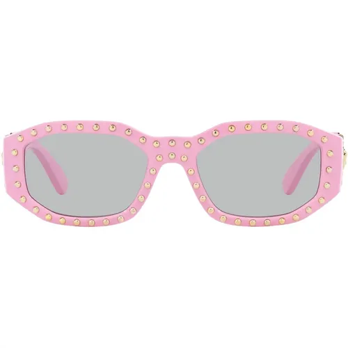 Biggie Ve4361 Sunglasses with Studs , unisex, Sizes: 53 MM - Versace - Modalova