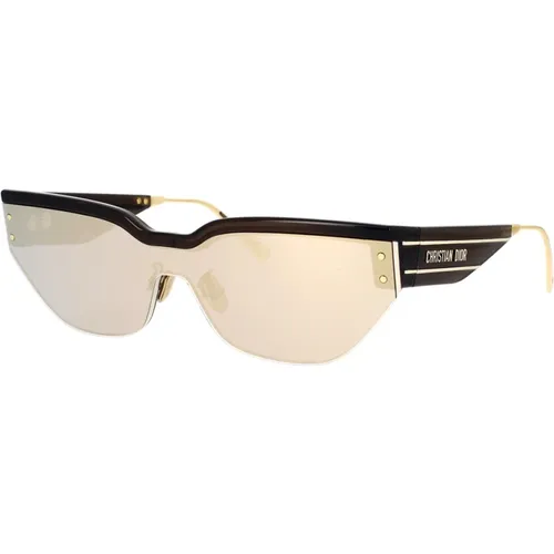 Sportliche Sonnenbrille mit grafischem Design und verspiegelten braunen Gläsern , Damen, Größe: ONE Size - Dior - Modalova