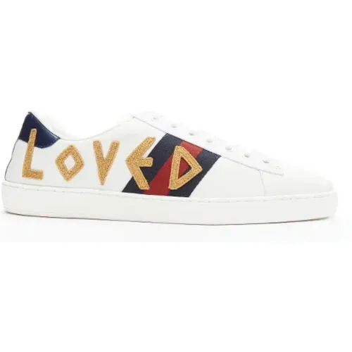 Pre-owned Leather Gucci Sneakers , female, Sizes: 10 UK - Gucci Vintage - Modalova