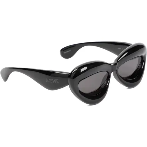 Schwarze Cateye Sonnenbrille Ss24 - Loewe - Modalova