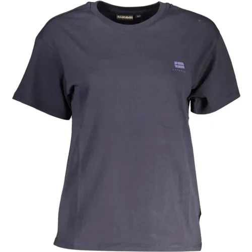 Blau T-Shirt mit Chic-Appeal , Damen, Größe: L - Napapijri - Modalova