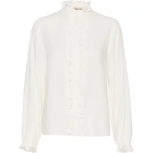 Frill Shirt mit Puffärmeln Snow - Cream - Modalova