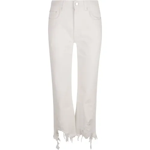 Weiße Distressed Kick Jeans , Damen, Größe: W27 - Stella Mccartney - Modalova