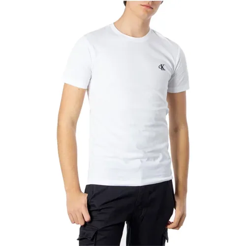 Mens Print T-shirt , male, Sizes: 2XL, XS - Calvin Klein Jeans - Modalova