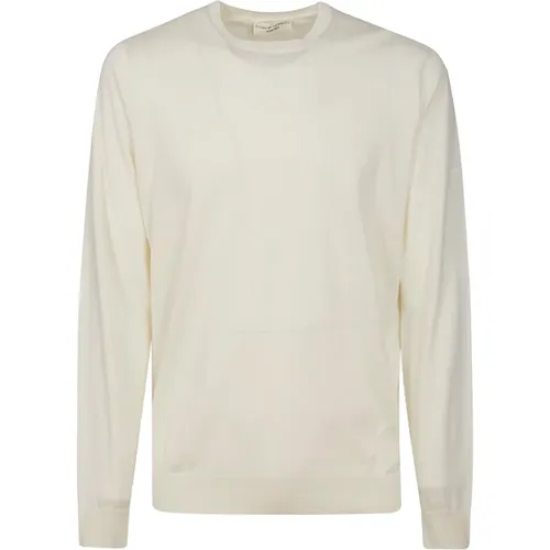 Milk Roundneck Sweater , male, Sizes: M, 2XL, L - Filippo De Laurentiis - Modalova