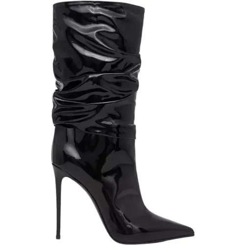 High Gloss Leather Boots with Pointed Toes , female, Sizes: 6 1/2 UK, 4 UK, 4 1/2 UK, 5 UK, 7 UK, 3 UK, 8 UK - Le Silla - Modalova