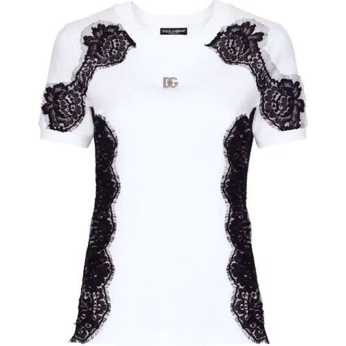 Classic T-Shirt , female, Sizes: S, XS - Dolce & Gabbana - Modalova