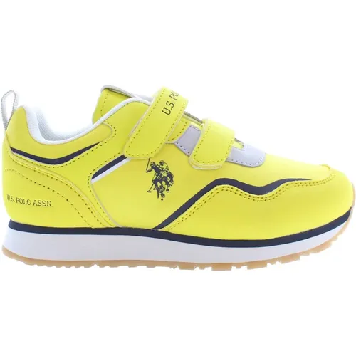 Gelbe Kinder Sportschuhe mit Kontrastdetails - U.S. Polo Assn. - Modalova