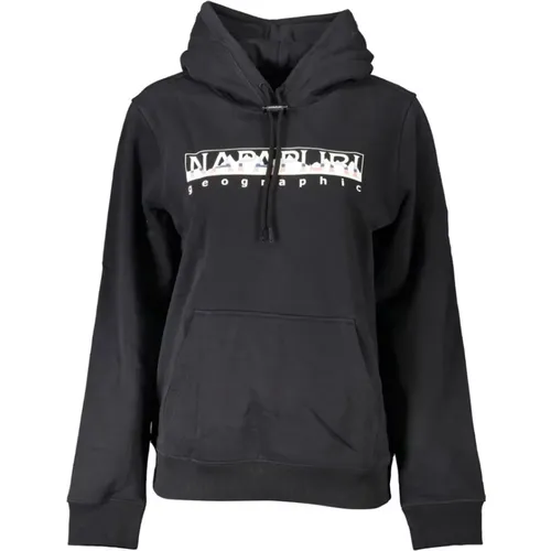 Schickes Fleece-Sweatshirt mit Kapuze und zentraler Tasche , Herren, Größe: S - Napapijri - Modalova